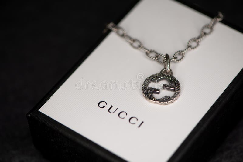 Gucci Double G Necklace in Package Editorial Stock Image - Image of close,  look: 172692944