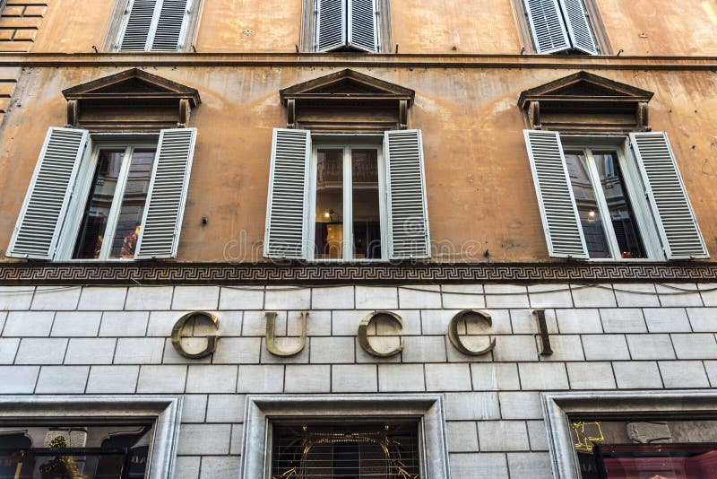 Showcase Of Gucci Store In Paris In The Evening - Luxury Shopping Concept Editorial Stock Photo ...