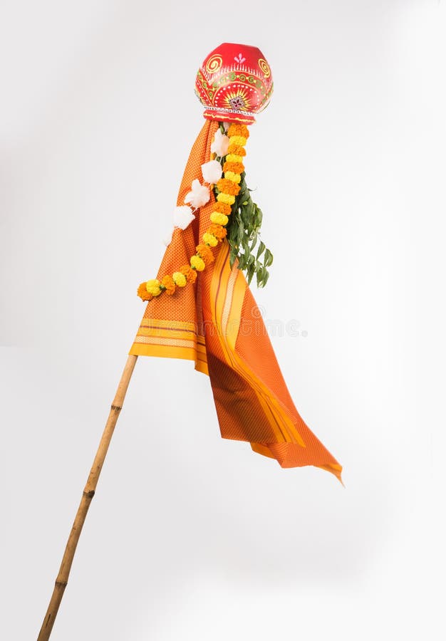 Hindu festival gudi padwa background Royalty Free Vector