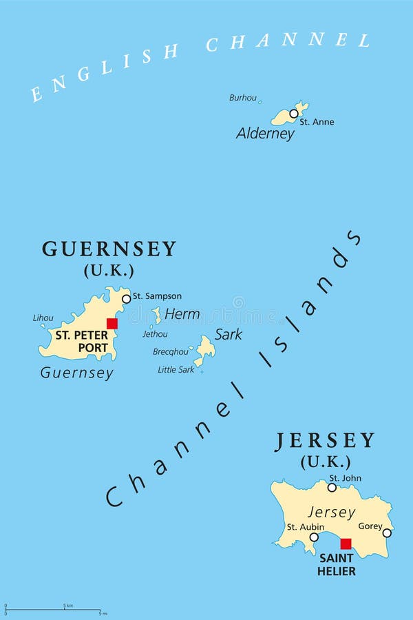Generator borduurwerk Verlichting Guernsey and Jersey, Channel Islands, Political Map Stock Vector -  Illustration of channel, sark: 110076765