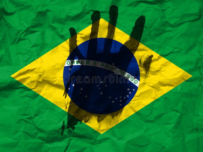 Bandeira Do Brasil E Bandeira Da Venezuela E Rei De Xadrez No