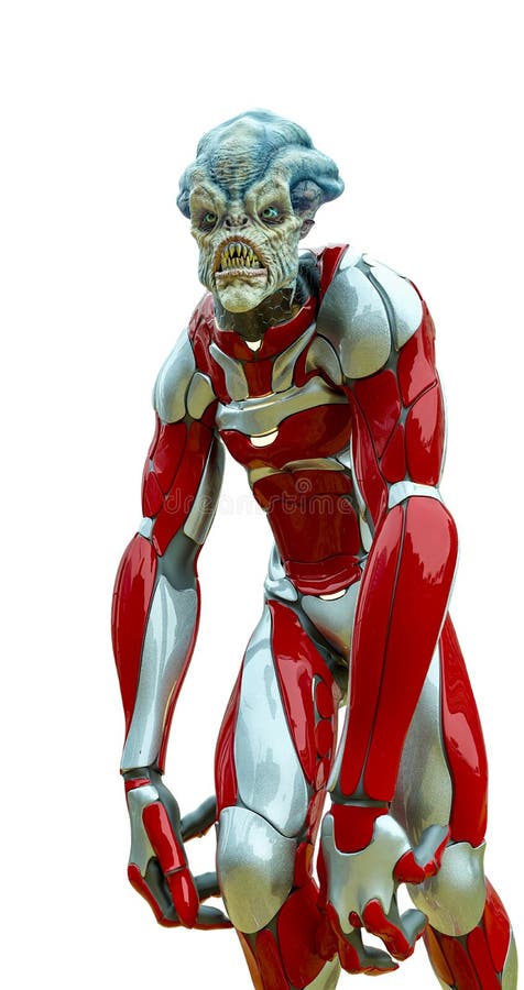 Guerreiro alienígena fazendo uma caminhada zombie ilustração stock Guerreiro alienígena fazendo uma caminhada zombie ilustração stock