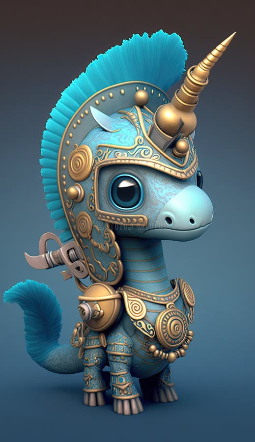 Lindo cavalo animal guerreiro 3d modelo de jogo generativo ia