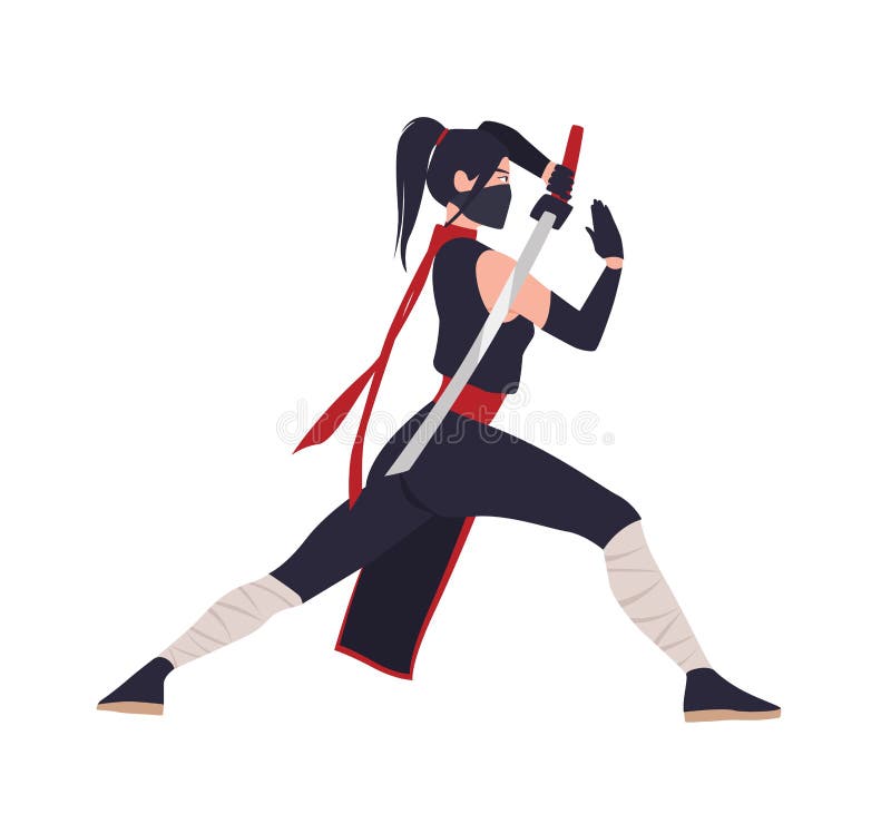 Fundo muito fofo de mulher ninja