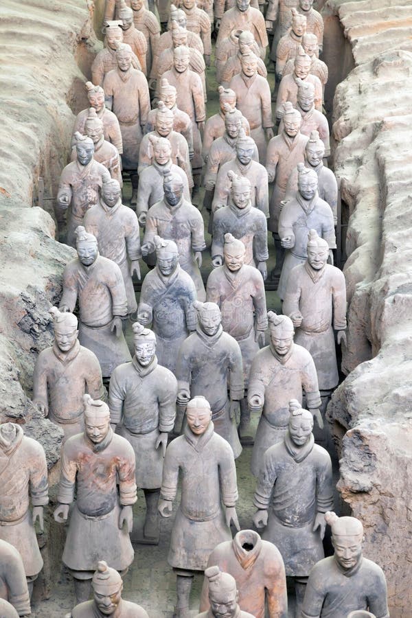 Guerreros de la terracota en Xian, C foto de archivo Guerreros de la terracota en Xian, C foto de archivo