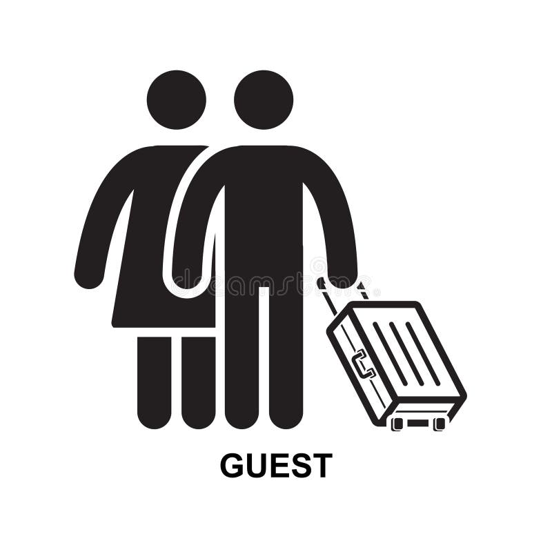 Guest icon isolated on background royalty free illustration