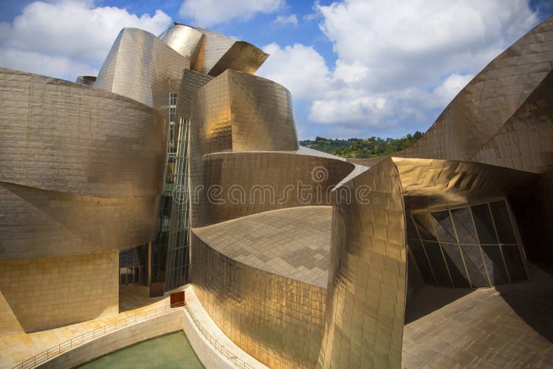 The Guggenheim Museum in the seaport of Bilbao in the province of Biscay in northern Spain. The Guggenheim Museum in the seaport of Bilbao in the province of Biscay in northern Spain.