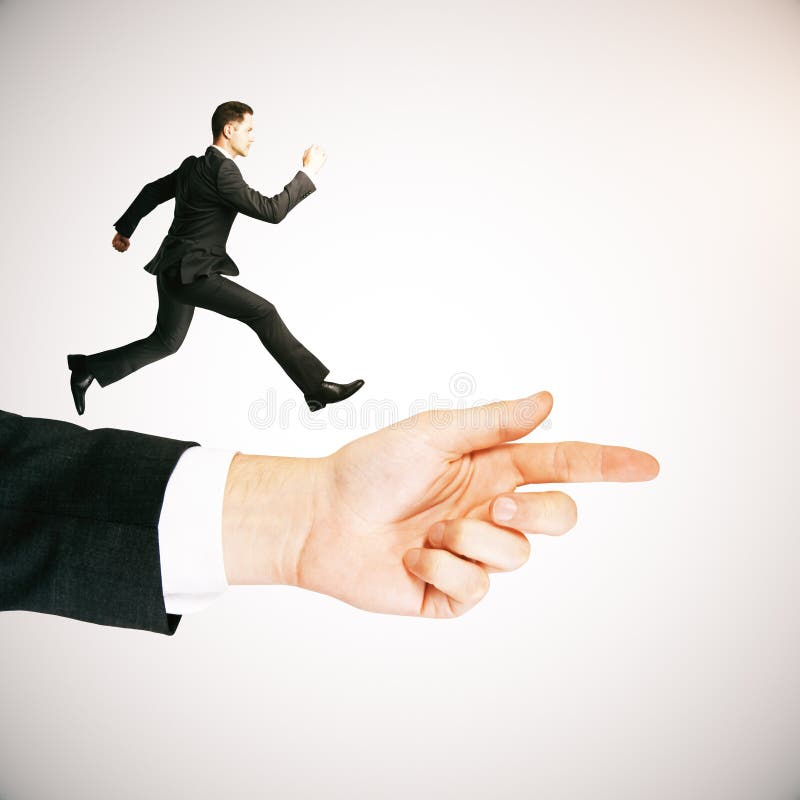 Guidance concept man on arm stock image Guidance concept man on arm stock image