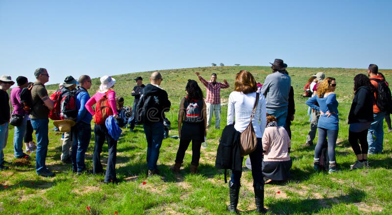 Guide explanation stock photos