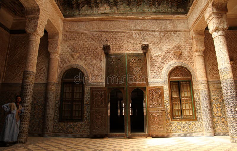 Guide inside the Telouet Kasbah