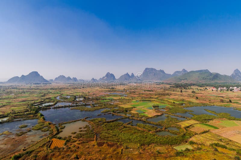 Guilin wird nationaler Sumpfgebiet-Park Xiankasite