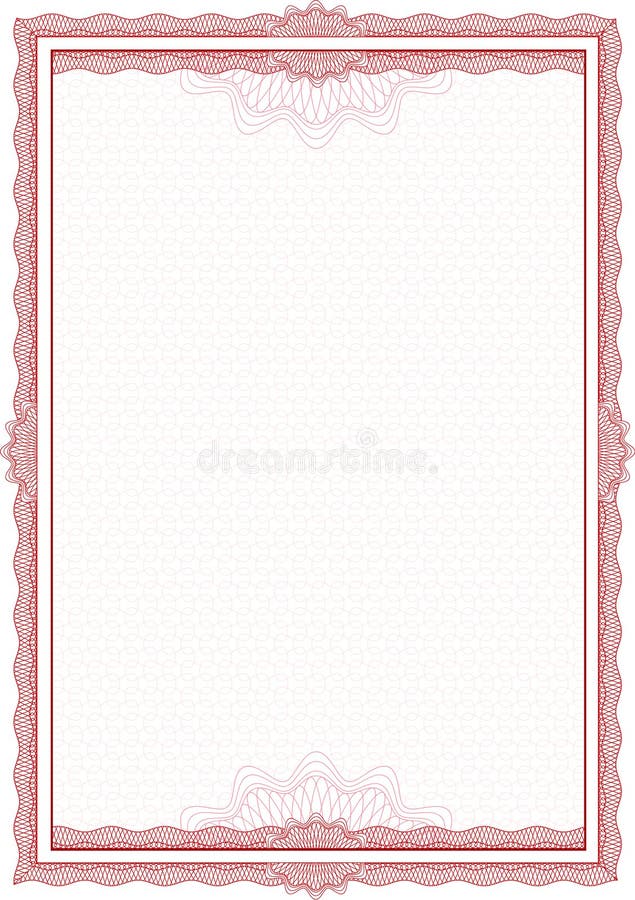 Guilloche border for diploma or certificate vector illustration Guilloche border for diploma or certificate vector illustration