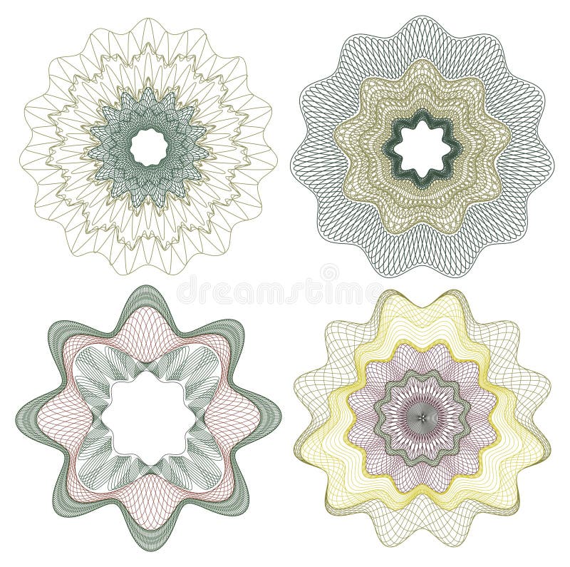 Guilloche do Rosette ilustração do vetor Guilloche do Rosette ilustração do vetor
