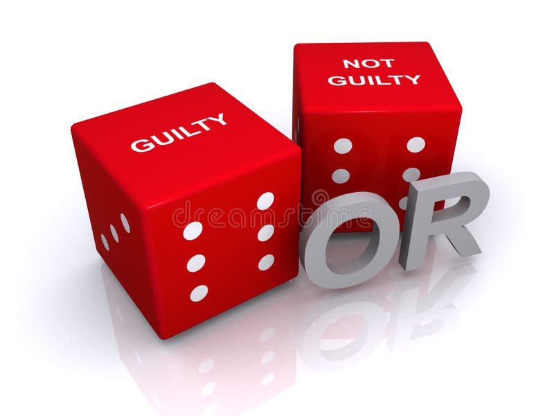 Guilty Or Not Guilty Dice Stock Illustration Illustration Of Bankruptcy