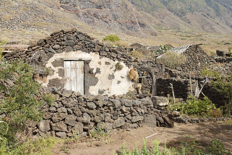 Abandoned Houses in El Hierro Island Stock Photo - Image of ...