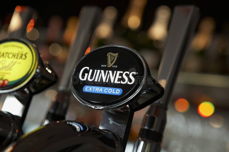 Pattaya Thailand Pint Of Beer Served At Guinness Brewery Stock