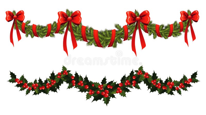 Guirlande de Noël illustration libre de droits Guirlande de Noël illustration libre de droits