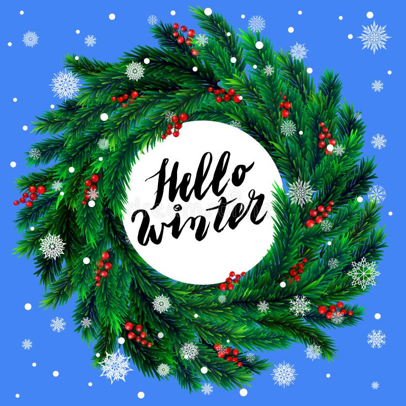 Download Guirlande De Noël Avec Les Baies Rouges Illustration de Vecteur - Illustration du hiver, sapin: 76083158
