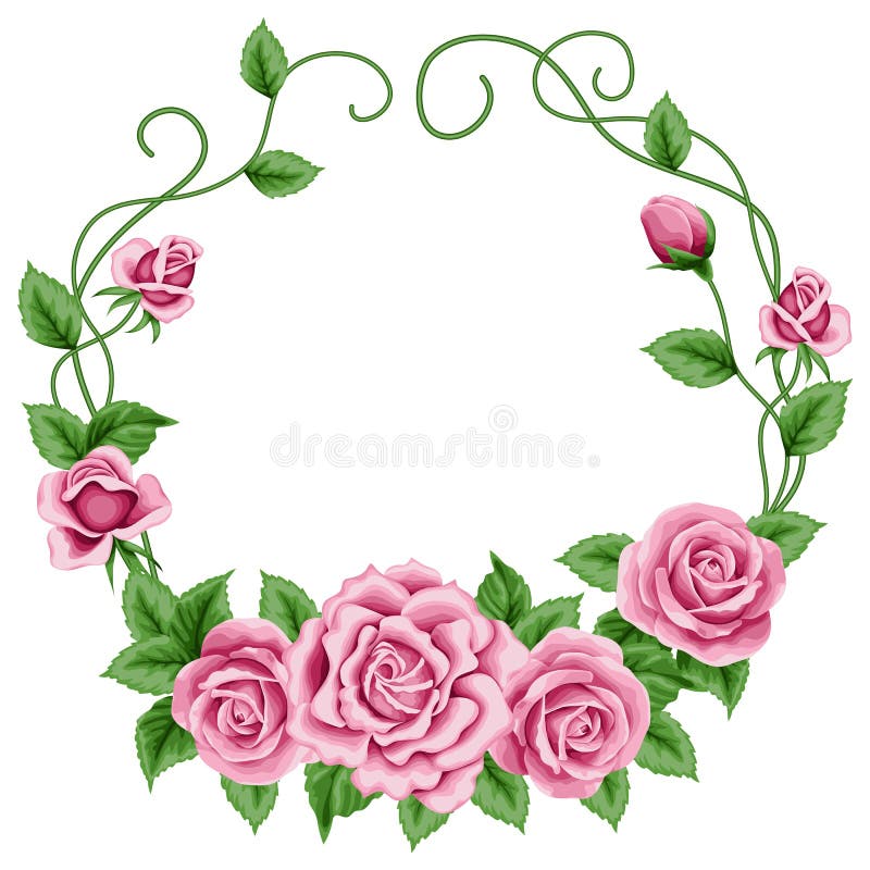 Guirlande des roses illustration stock Guirlande des roses illustration stock