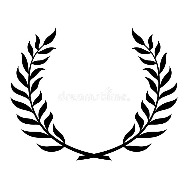 Guirlande noire de laurier illustration stock Guirlande noire de laurier illustration stock