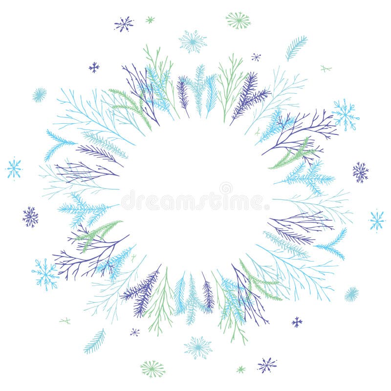 Guirlande ronde florale illustration de vecteur Guirlande ronde florale illustration de vecteur
