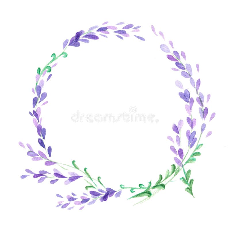 Guirnalda de la lavanda de la acuarela libre illustration Guirnalda de la lavanda de la acuarela libre illustration