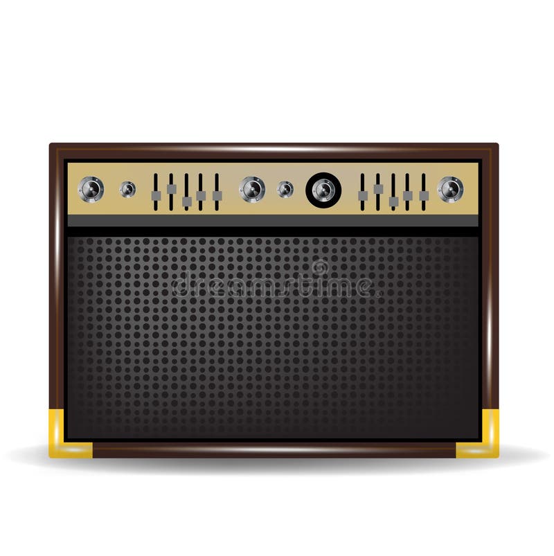 Guit o amplificatore per la chitarra acustica illustrazione di stock Guit o amplificatore per la chitarra acustica illustrazione di stock