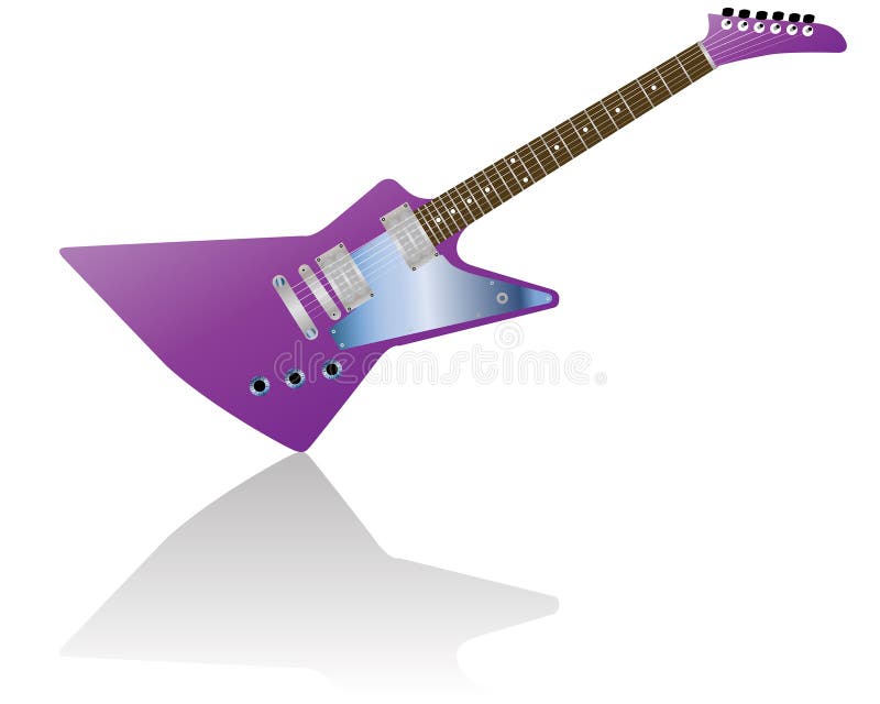 Purple Electric Guitar stock vector. Illustration of rock 2784294
