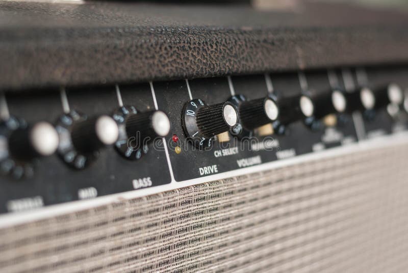 Guitar amp and jack stock image. Image of audio, cable 50425909