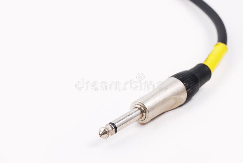 Guitar cable audio jack stock photo. Image of music, cable 31223000