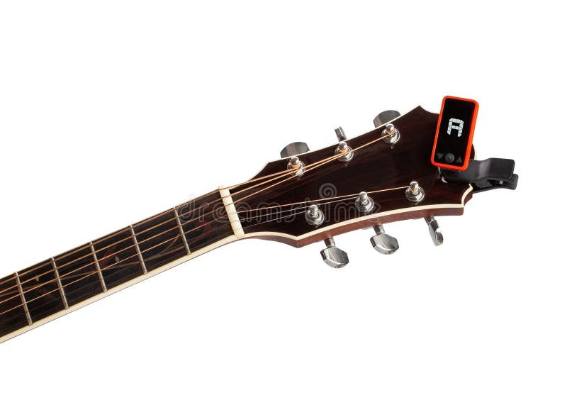 Guitar clamp tuner stock photo. Image of electronic 271342002