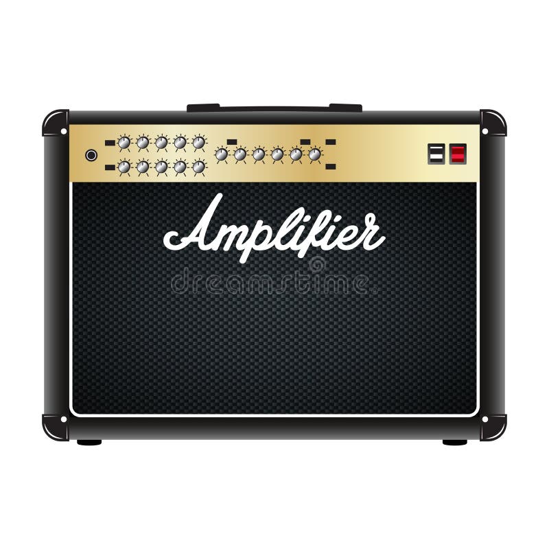 Guitar and amp vector stock vector. Illustration of ornate 4010543