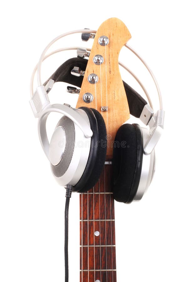 Guitar and headphones