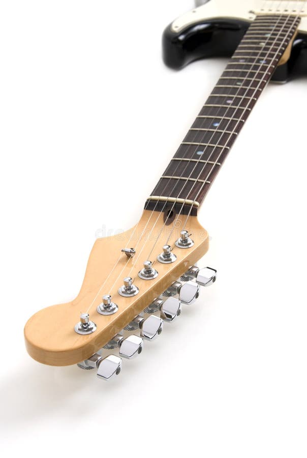 Guitar Headstock on Wood. Closeup Horizontal Image Stock Photo Image