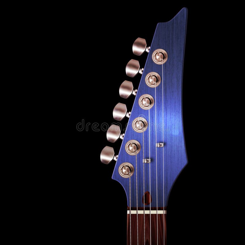 Electric guitar headstock stock illustration. Illustration of tuning