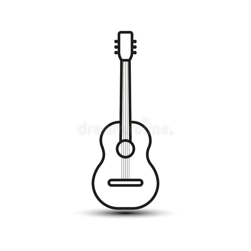 Guitar Icon. Design Template Vector Stock Vector - Illustration of ...