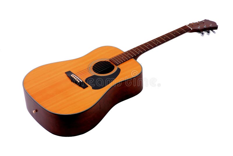 Guitar Isolated on a White Background Stock Image Image of instrument