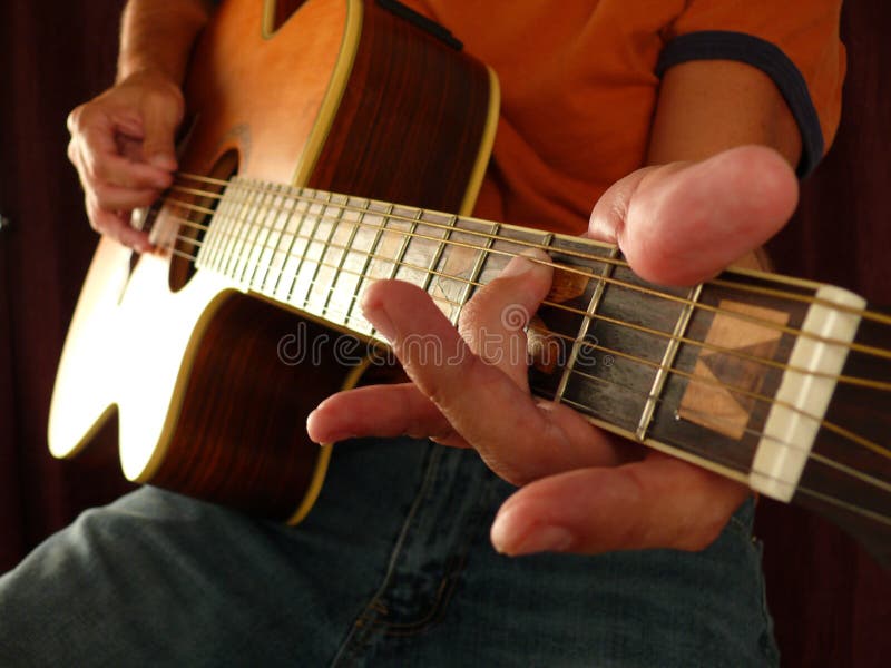 Guitar Lesson Beginner stock image. Image of performance 9835411