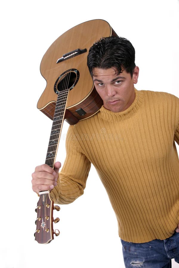 Guitar Man stock image. Image of music, chord, perform 338113