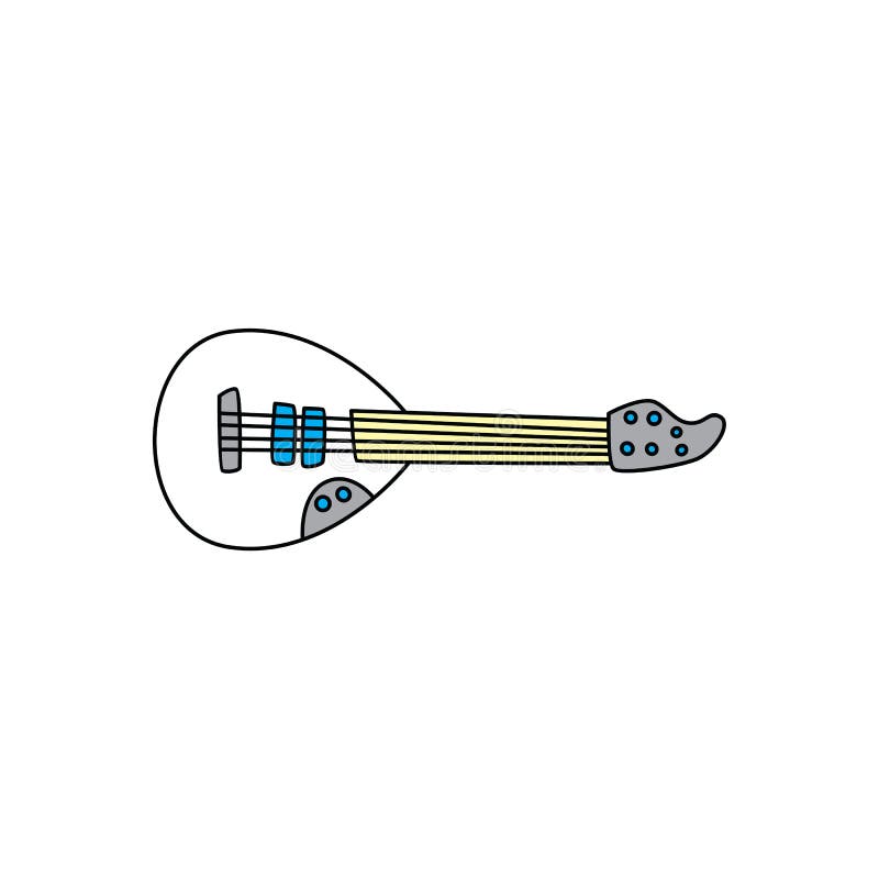 Guitar Music Instrument Doodle Sketch Cartoon Stock Vector - Illustration  of live, sound: 105074756
