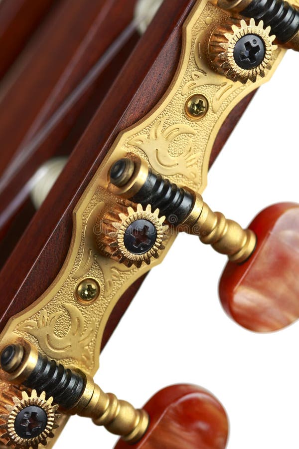 Guitar pegs stock photo. Image of isolated, music, machine 4004126