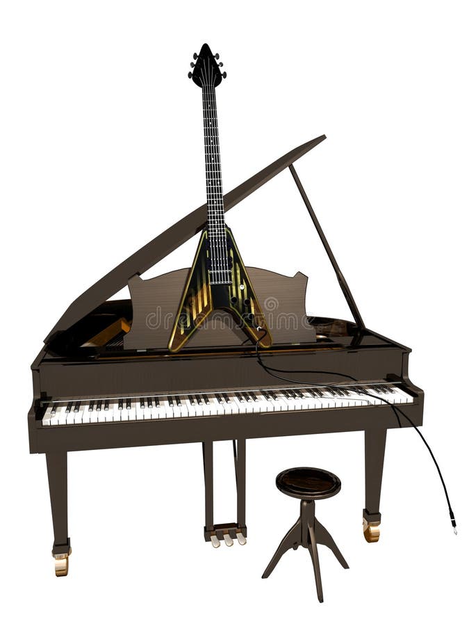 Guitar And Piano Stock Photos - Image: 14782323