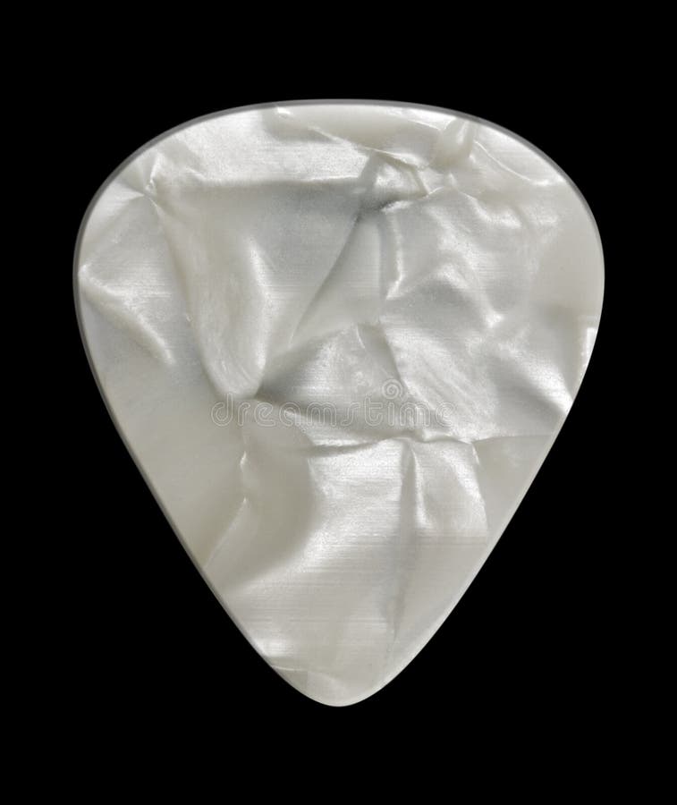 Guitar Plectrum Pick on White Background Stock Image - Image of music
