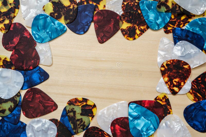 A pile of Guitar Picks stock image. Image of plastic 186329029