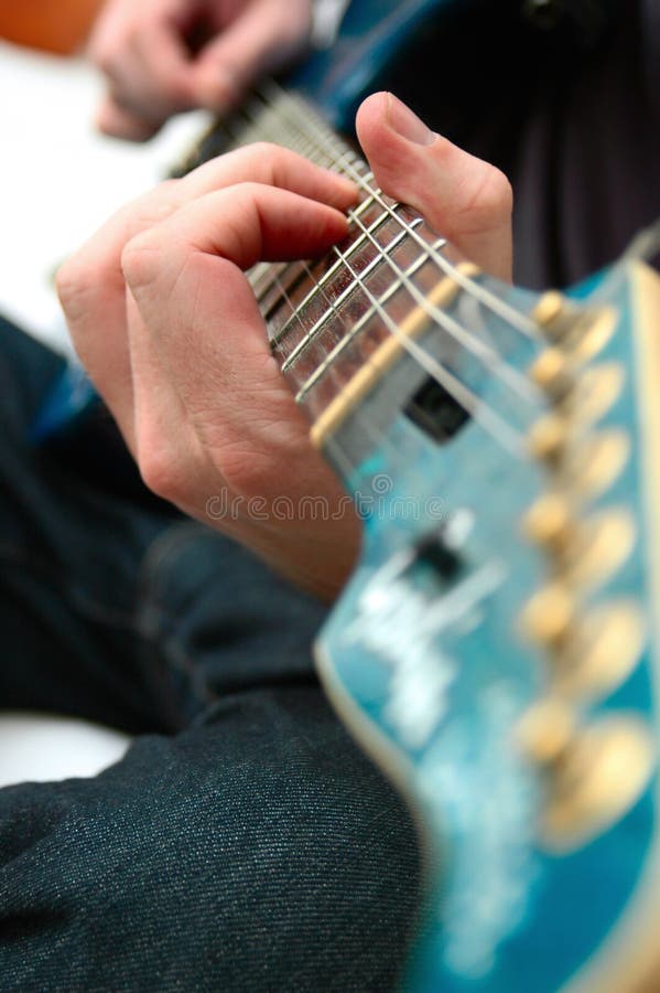 Guitarist got calluses stock image. Image of instrument 200668215