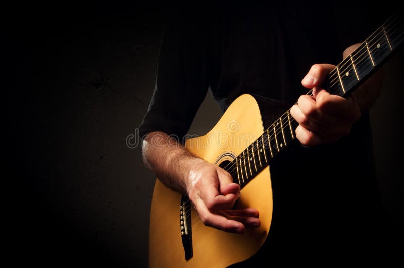 Guitarist got calluses stock image. Image of instrument 200668215