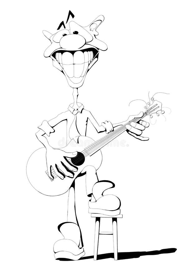 Guitar player stock illustration. Illustration of guitarist 104023686