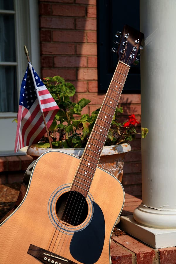 Chitarra sul Portico Anteriore di Nashville Casa.