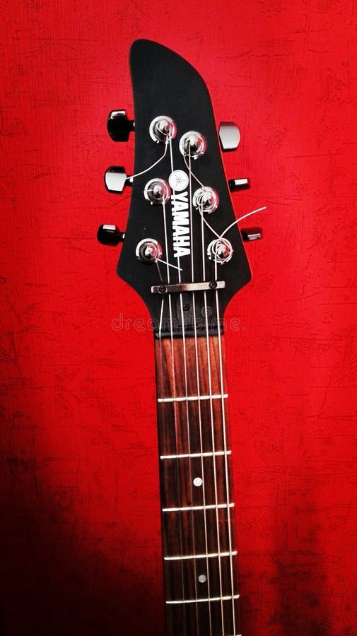 Guitar on Red background editorial photography. Image of front 93341862
