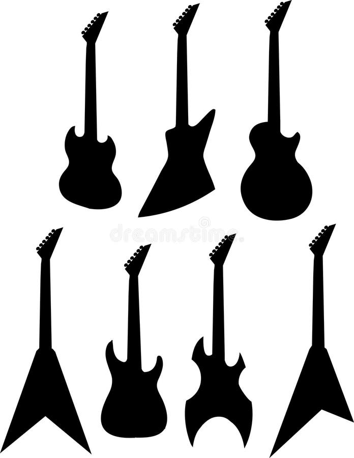 Guitar silhouettes